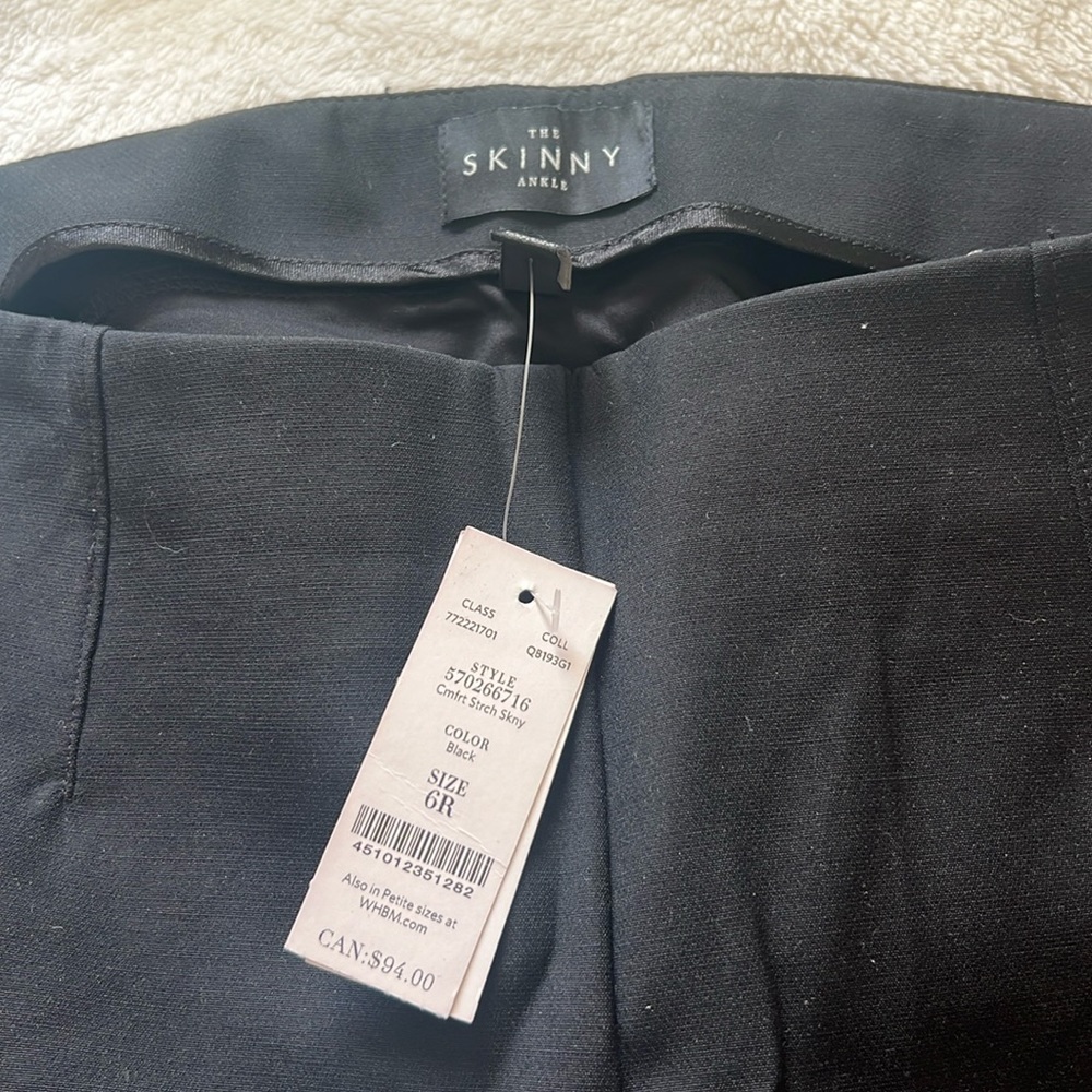 NWT White House Black Market Size 6R Comfort Stretch Skinny Pant